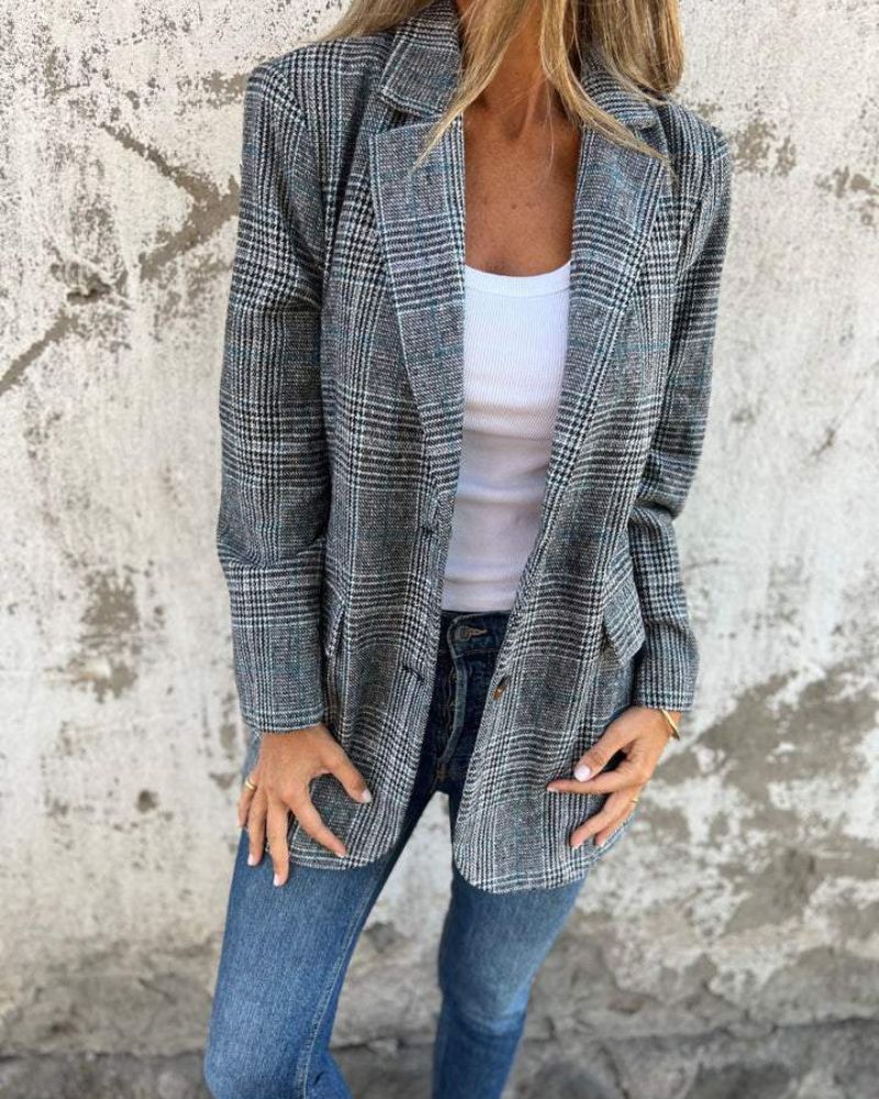 Ally | Tailored Check Blazer