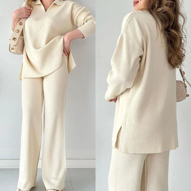 Ribbed Knit Lounge Set