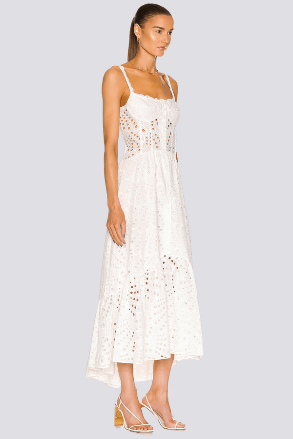 Selene Spaghetti Strap Hollow Maxi Dress