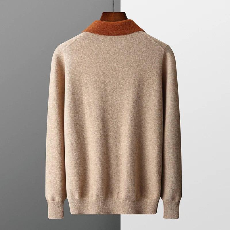 Amedeo - Cashmere sweater with zip collar