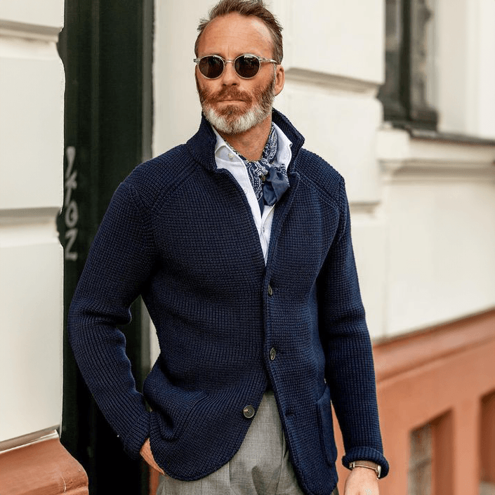 Lucien Tailored Knit Cardigan