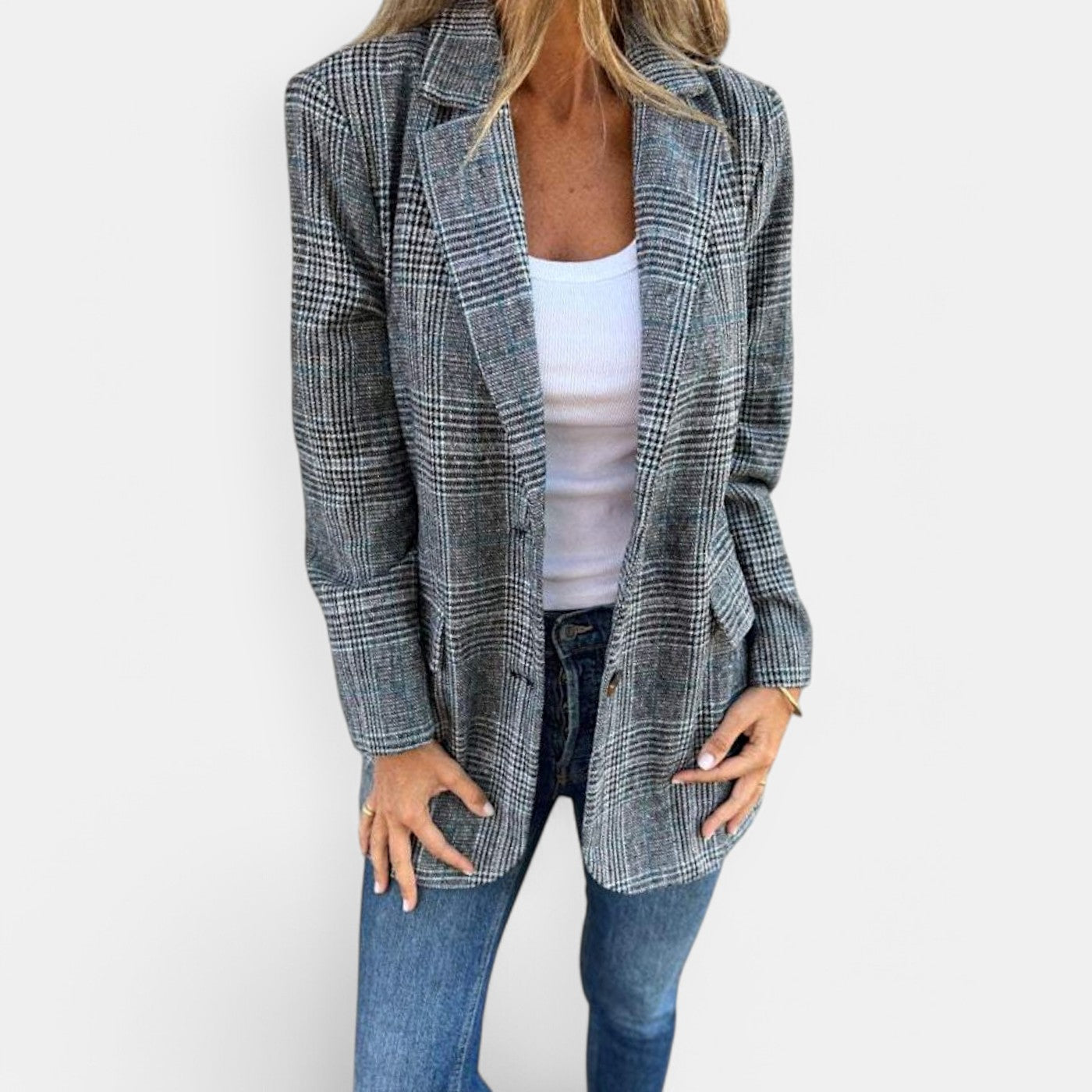 Ally | Tailored Check Blazer